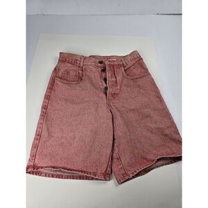 Paris Blues Button Up‎ Women's Shorts Size S Small Red Coral Beach Summer